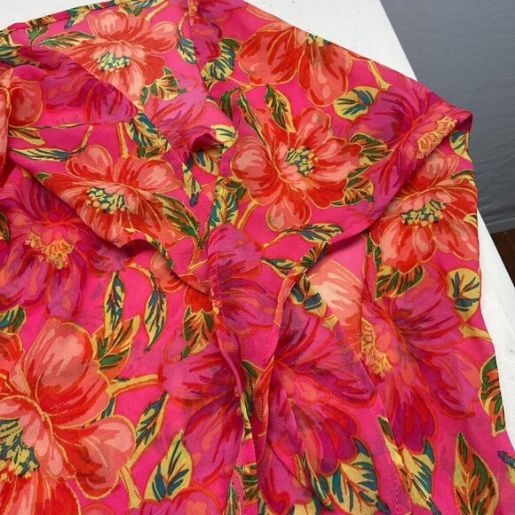 BEACH RIOT Melanie Sarong in Miami Peony One Size Beach Wrap - Picture 4 of 8